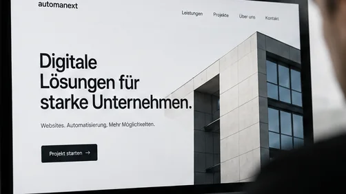 Modernes Webdesign für einen Unternehmensauftritt