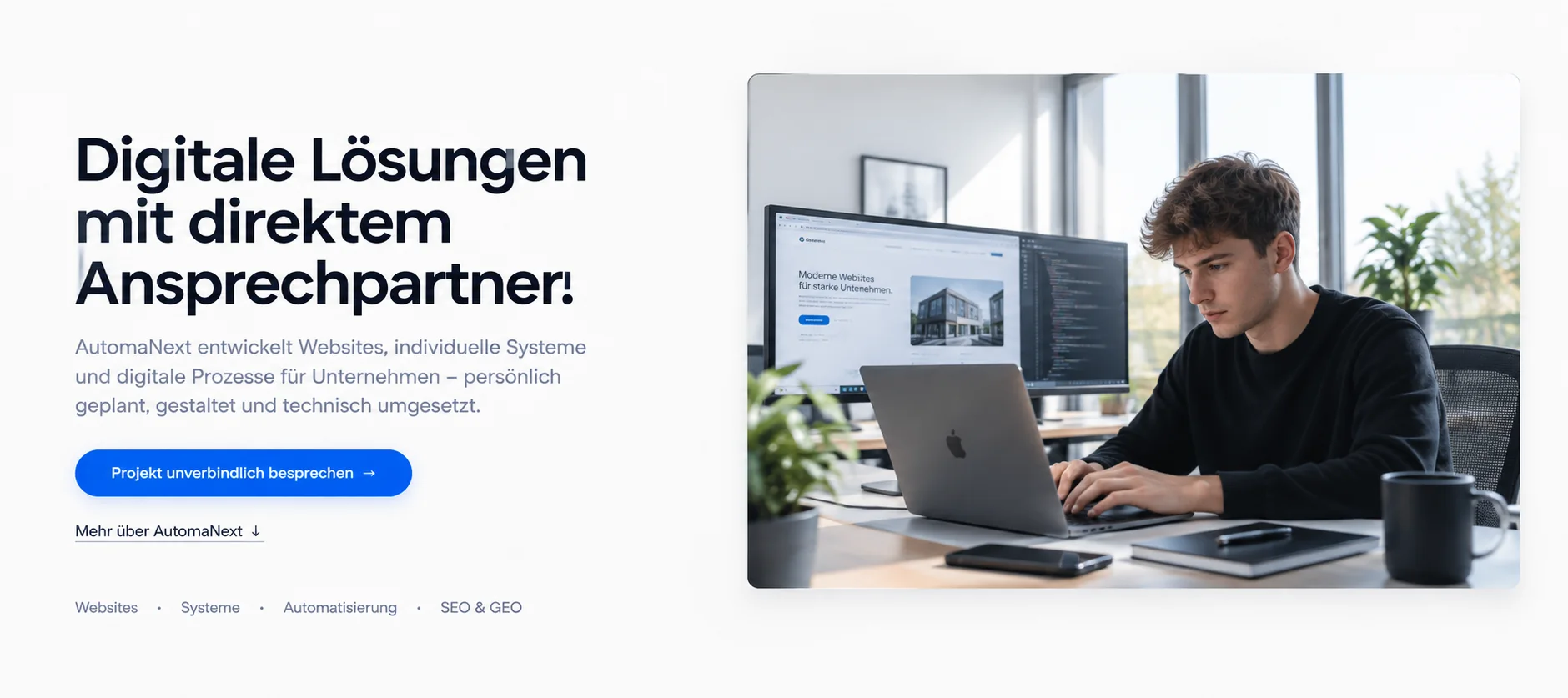 Gerrit Wemhoff arbeitet an digitalen Lösungen für Unternehmen